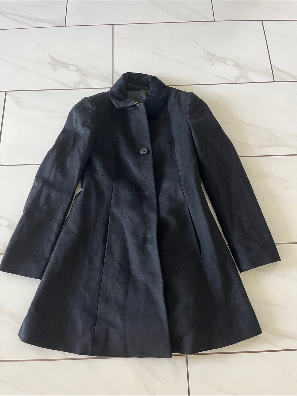 MaxMara Black Swing Trench Coat